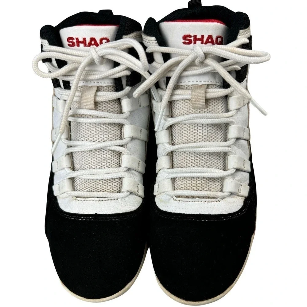 Shaq Basketball Retro Athletic Sneakers Shoes‎ Red Black White Size Youths 5.5 D